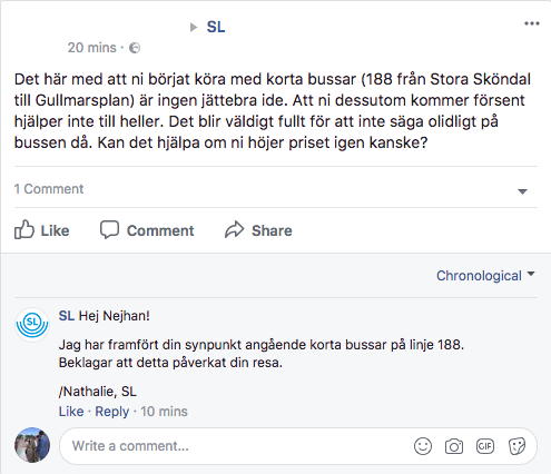 Kränkt av SL